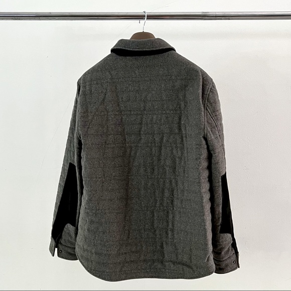 Billy Reid Quilted Michael Shirt Jacket - Grey - Size Large - Picture 2 of 9
